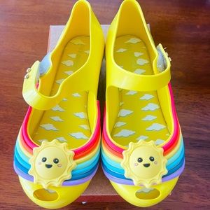 BNIB Mini Melissa Ultragirl Sunny Day Mary Jane sandal Jelly in yellow sun 12